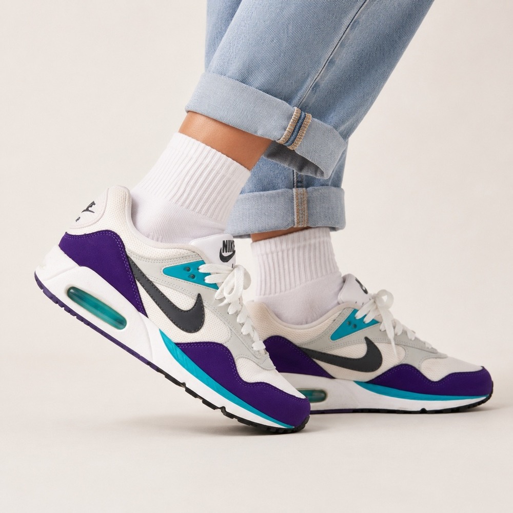 Nike Air Max Correlate Women's Size 10 White Purple Teal Sneakers 511417-153